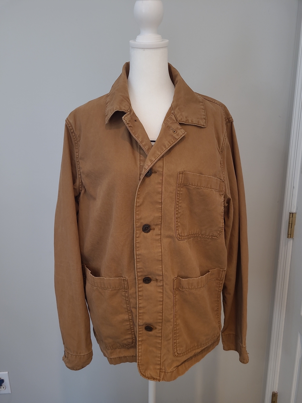 GAP Tobacco Leaf Brown Twill Cargo, Barn, Utility Jacket, SZ M, Pockets